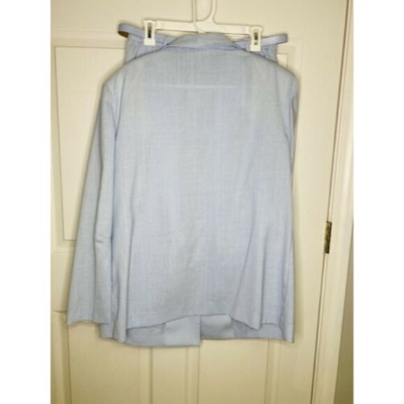 Vintage JBJ Sportswear Blue Long Skirt Suit Sz 16? Belt & 2 Pockets USA *Flaw* - Picture 2 of 10